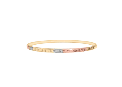 3 Tone Plated | Diamond Cut Bangles